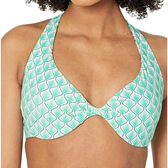 Coco Reef Verso Bra Sized Twist Reversible Underwire Bikini Top, Tropical Lotus. - Picture 3 of 15
